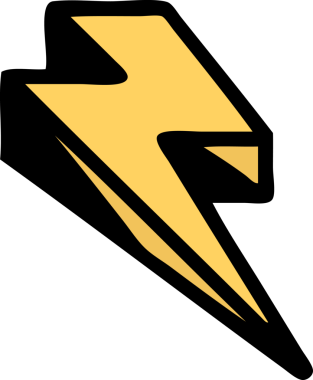 Bir insan tarafından çizilmiş geleneksel yıldırım şeklinde dövme.