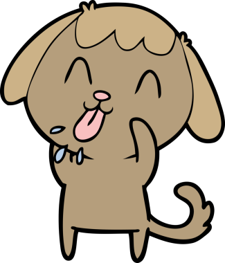 Bir insan tarafından çizilmiş kaba köpek çizgi filmi.