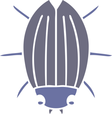 Bir insan tarafından çizilmiş garip çizgi film böceği.