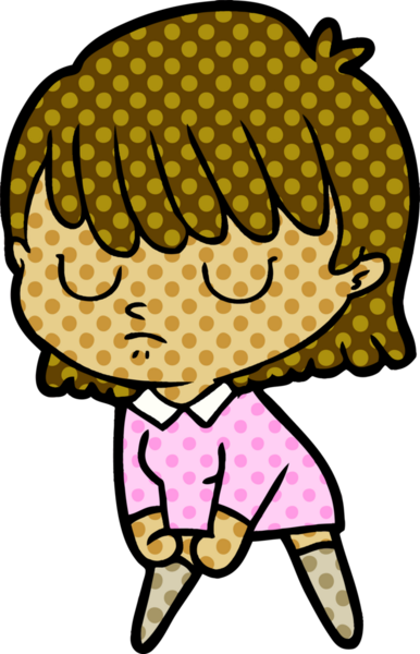 Bir insan tarafından çizilmiş karikatür kadın.