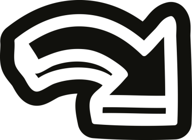 Bir insan tarafından çizilmiş ok simgesi