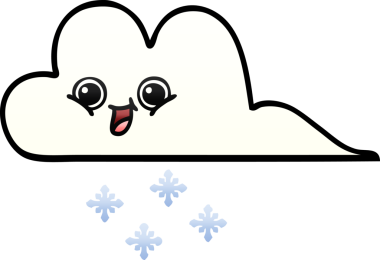 Bir insan tarafından çizilen kar bulutunun gölgeli çizimi