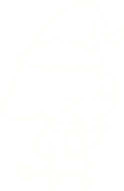 Bir insan tarafından çizilmiş Noel Fili Tebeşiri