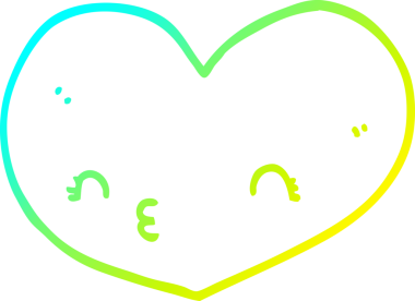 Bir insan tarafından çizilmiş bir aşk karikatürü çizimi.