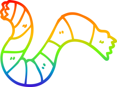 Bir insan tarafından çizilmiş çizgili çizgili karikatür çizimi