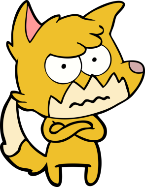 Bir insan tarafından çizilmiş bir tilki.