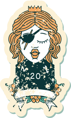 Retro Dövme Tarzı Bir insan tarafından çizilmiş 20 zarlı düzenbaz insan