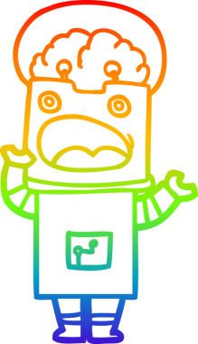 gökkuşağı gradyan çizgisi bir insan tarafından çizilmiş robot çizgi