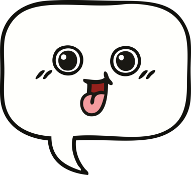 Bir insan tarafından çizilmiş şirin bir konuşma balonu karikatürü.