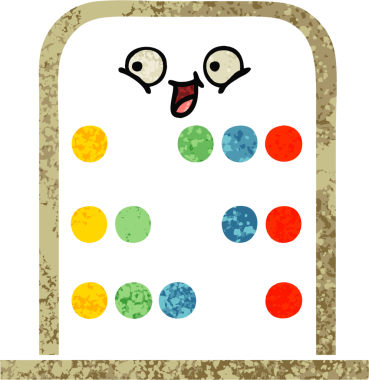 Bir insan tarafından çizilmiş abaküsün retro illüstrasyon tarzı karikatürü