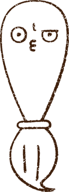 Bir insan tarafından çizilmiş Boya Fırçası Kömürü