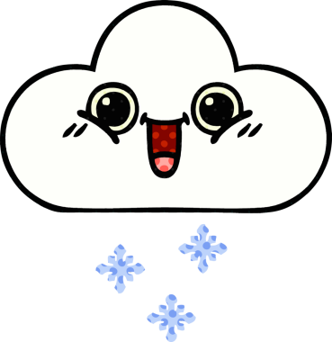 Bir insan tarafından çizilmiş bir kar bulutu çizgi filmi.