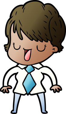 Bir insan tarafından çizilmiş bir karikatür kadın konuşuyor.