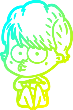 Bir insan tarafından çizilmiş bir karikatür kadın çizimi.