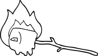 Bir insan tarafından çizilmiş siyah beyaz bir çizgi film.