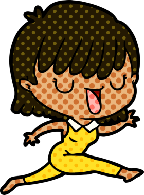 Bir insan tarafından çizilmiş karikatür kadın.