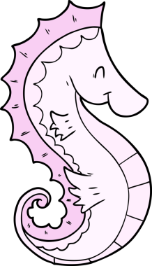 bir insan tarafından çizilmiş karton deniz atı.