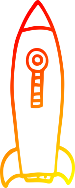 Bir insan tarafından çizilmiş bir uzay roketinin sıcak gradyan çizimi