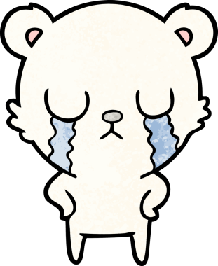 Bir insan tarafından çizilmiş kutup ayısı karikatürü