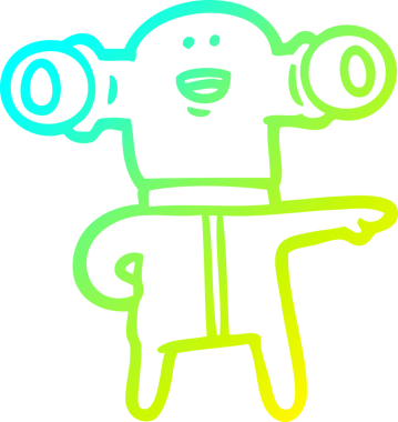 Bir insan tarafından çizilmiş, soğuk bir çizgi roman çizimi.