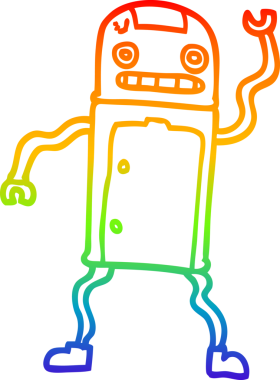 gökkuşağı gradyan çizgisi bir insan tarafından çizilmiş robot çizgi