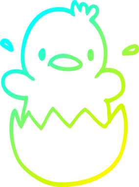 Bir insan tarafından çizilmiş bir karikatür bebek ördeği çizimi.