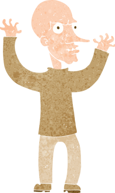 Bir insan tarafından çizilmiş kötü adam çizgi filmi