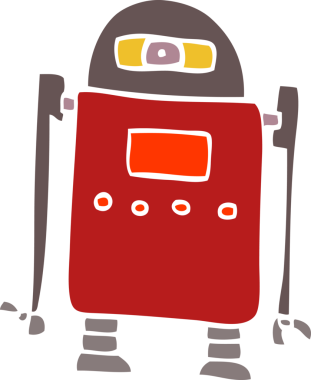 Bir insan tarafından çizilmiş karalama robotu.