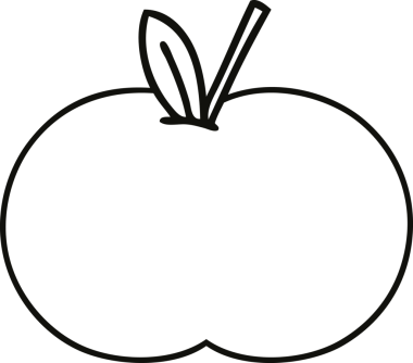 Bir insan tarafından çizilmiş kırmızı elma çizimi.