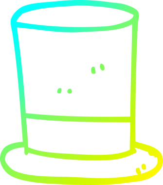 Bir insan tarafından çizilmiş bir şapkanın soğuk gradyan çizgisi.