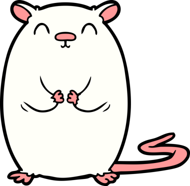 bir insan tarafından çizilmiş çizgi film faresi