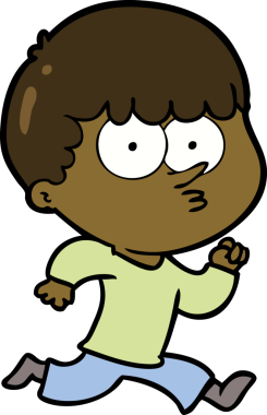 Çizgi film meraklısı çocuk bir insan tarafından çizilmiş.