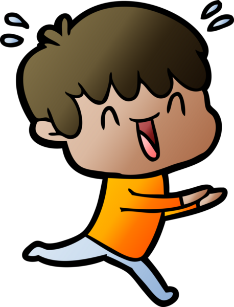 Bir insan tarafından çizilmiş gülen çocuk.