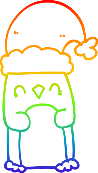 gökkuşağı gradyan çizimi bir insan tarafından çizilmiş bir penguen çizgi