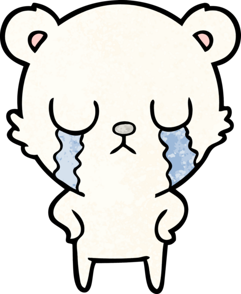 Bir insan tarafından çizilmiş kutup ayısı karikatürü