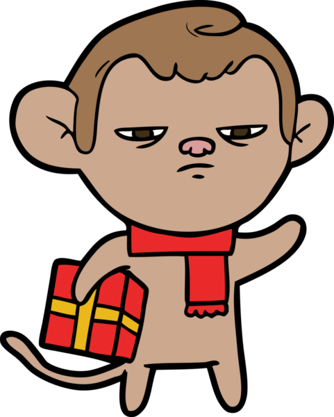 Bir insan tarafından çizilmiş çizgi maymun.