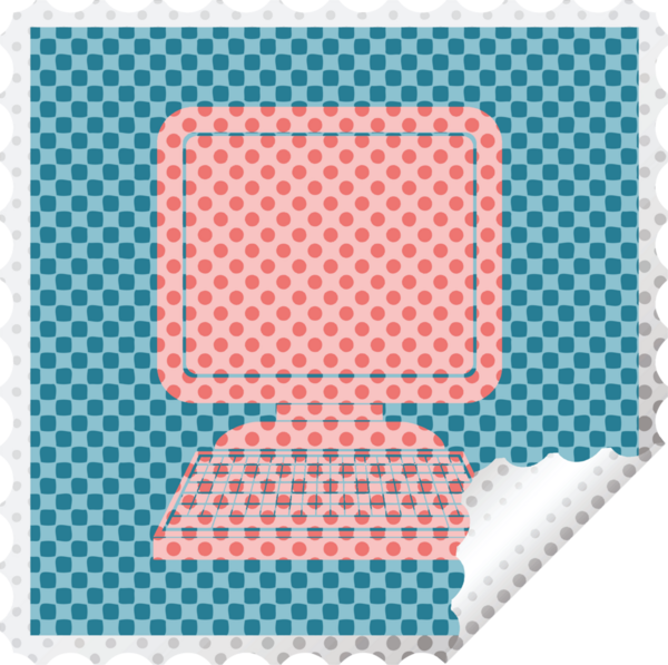 bilgisayar simgesi kare soyarak bir insan tarafından çizilmiş vektör illüstrasyonu