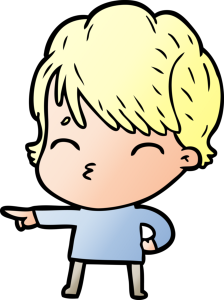 Bir insan tarafından çizilmiş bir çizgi film kadını.