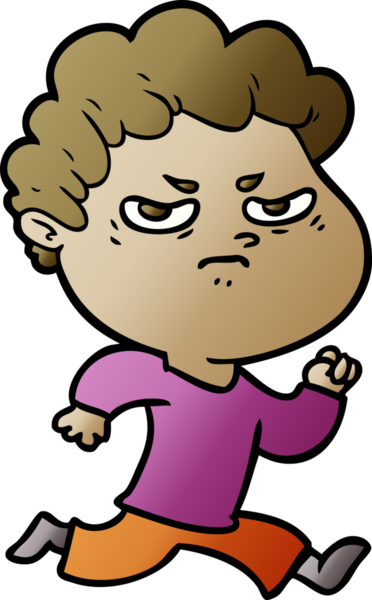 Bir insan tarafından çizilmiş kızgın bir adam.