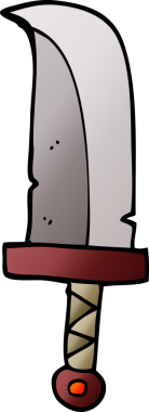 Bir insan tarafından çizilmiş karalama hançeri.