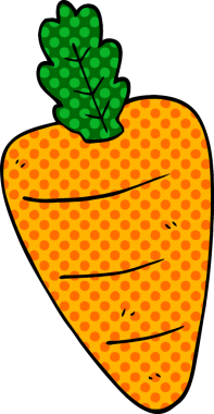 Bir insan tarafından çizilmiş karalama havucu.