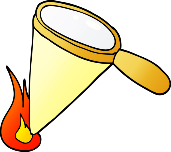 Bir insan tarafından çizilmiş karalama büyüteç.