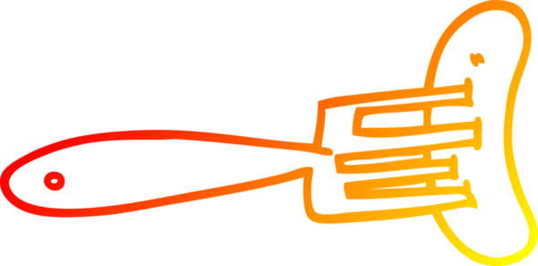 Bir insan tarafından çizilen çatalla çizilmiş bir sosisin sıcak çizgi çizimi