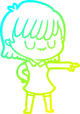 Bir insan tarafından çizilmiş bir karikatür kadın çizimi.