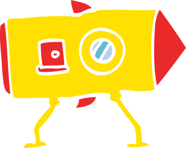 Bir insan tarafından çizilmiş karalama uzay gemisi