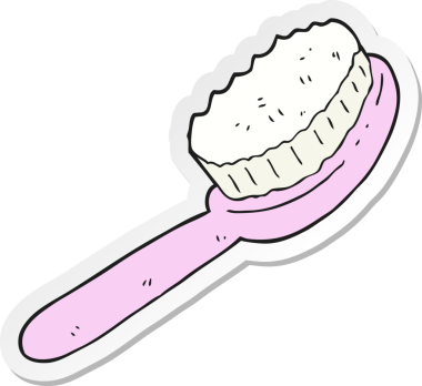 Bir insan tarafından çizilmiş karikatür fırçasının çıkartması.