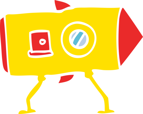 Bir insan tarafından çizilmiş karalama uzay gemisi