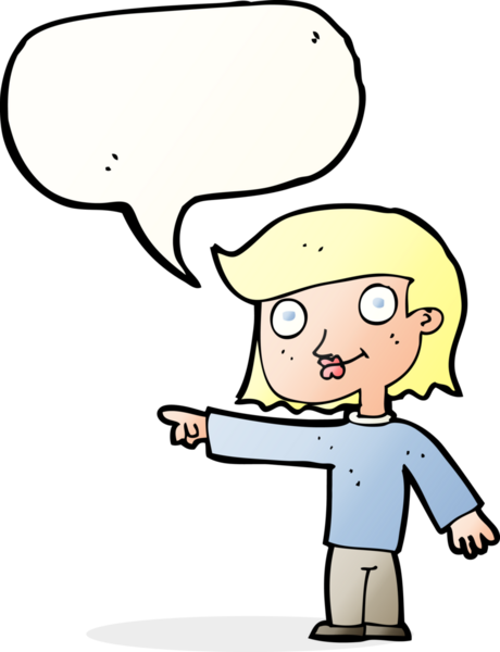 Bir insan tarafından çizilmiş konuşma balonlu bir çizgi film karakteri.