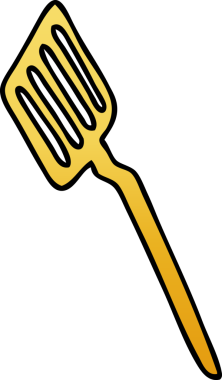 bir insan tarafından çizilmiş gölgelenmiş garip çizgi film spatulası