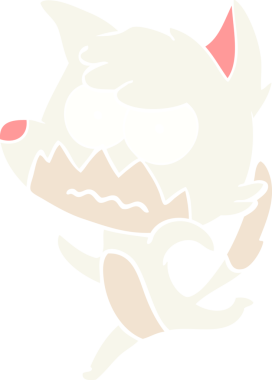 Bir insan tarafından çizilmiş düz renkli çizgi film.